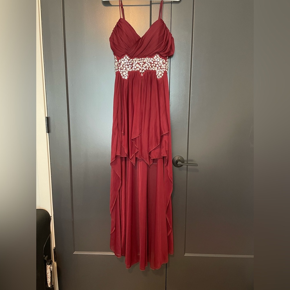 Red high-low dress, size 10